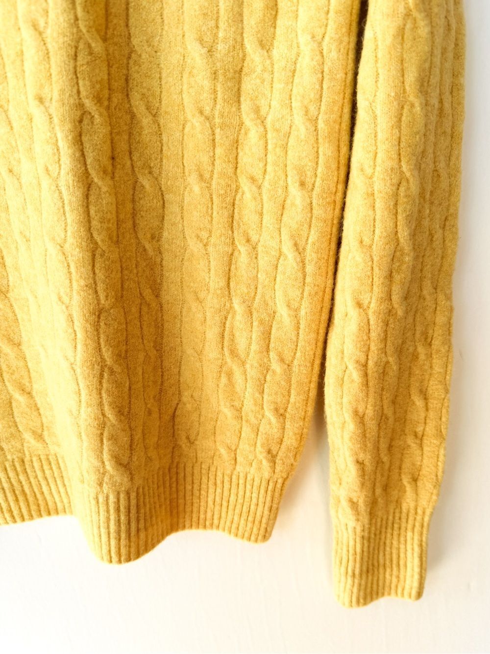 NWT J. Crew Factory Butter Yellow Extra Soft Cable Neck Mock Neck Sweater Small - Picture 7 of 8